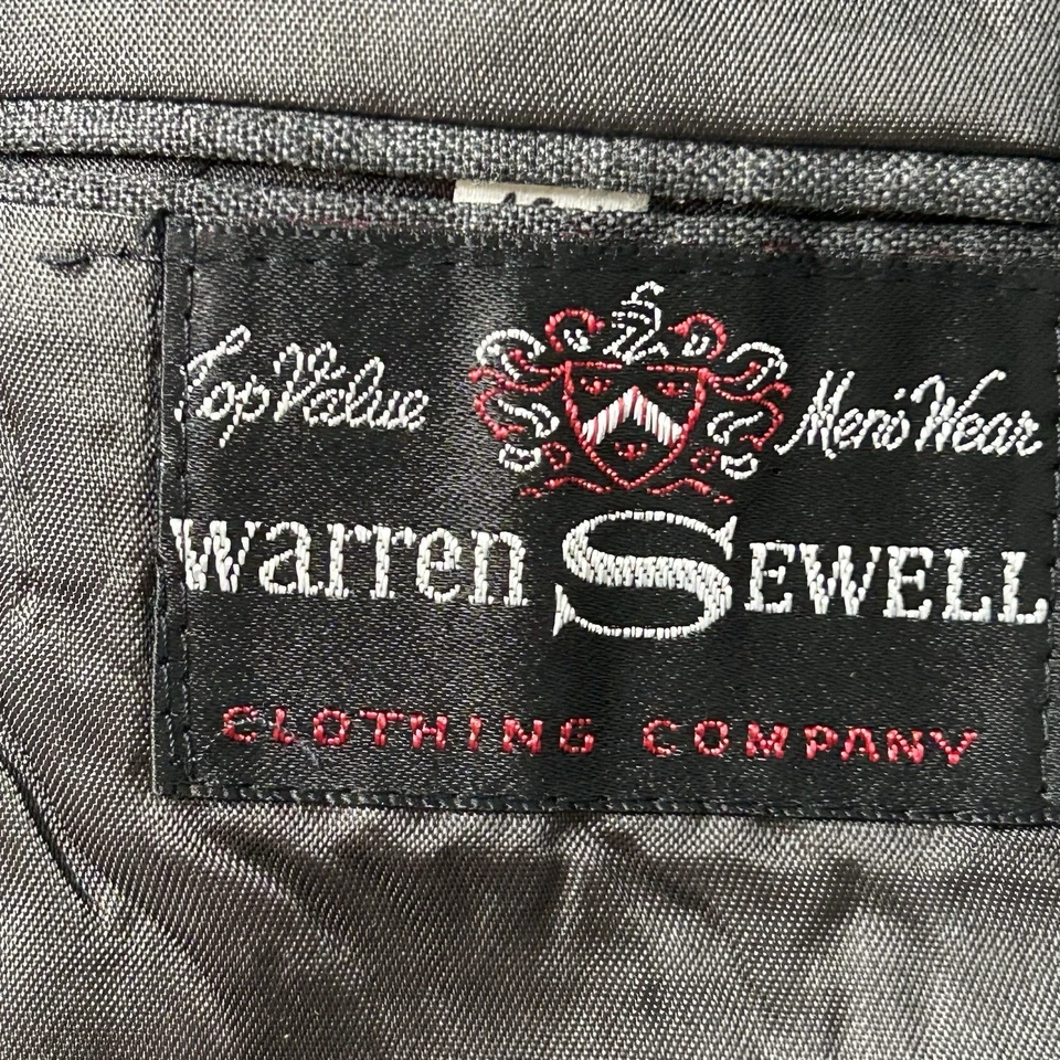 Blazer Warren Sewell Para Hombre 46L Chaqueta Abrigo Deportivo Gris Hecho en EE. UU. DE COLECCIÓN Foto 3 de 4