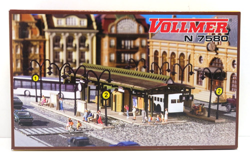 Estación de autobuses,, sin construir, 1:160, Vollmer N, 7580, embalaje original, FH | Condition: Neu