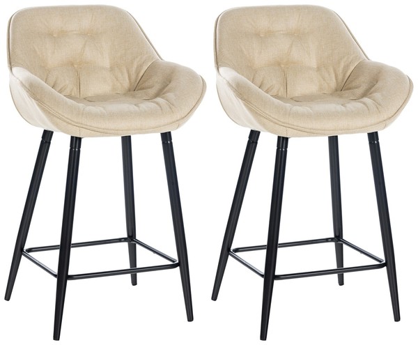 2Er Set Barhocker Gibson Stoff Creme-image