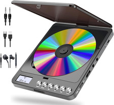 Portable CD Player with Bluetooth and FM Transmitter, 2000Mah Rechargeable Bluet