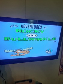 ADVENTURES OF ROCKY & BULLWINKLE for Nintendo NES - GORGEOUS label, Works well!