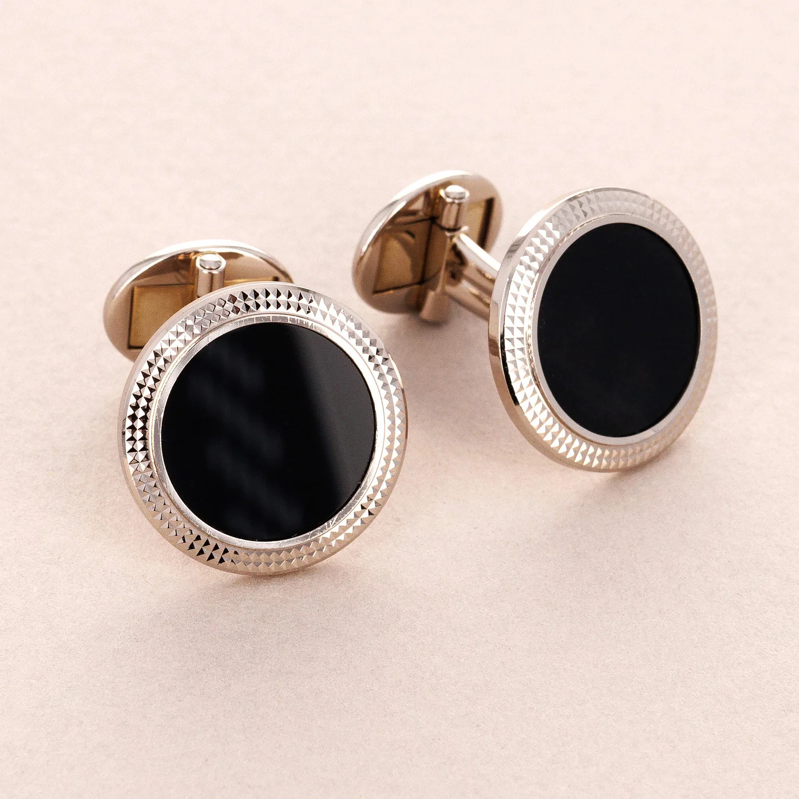 Patek Philippe — Patek Philippe White Gold and Black Enamel Cufflinks (Objet)