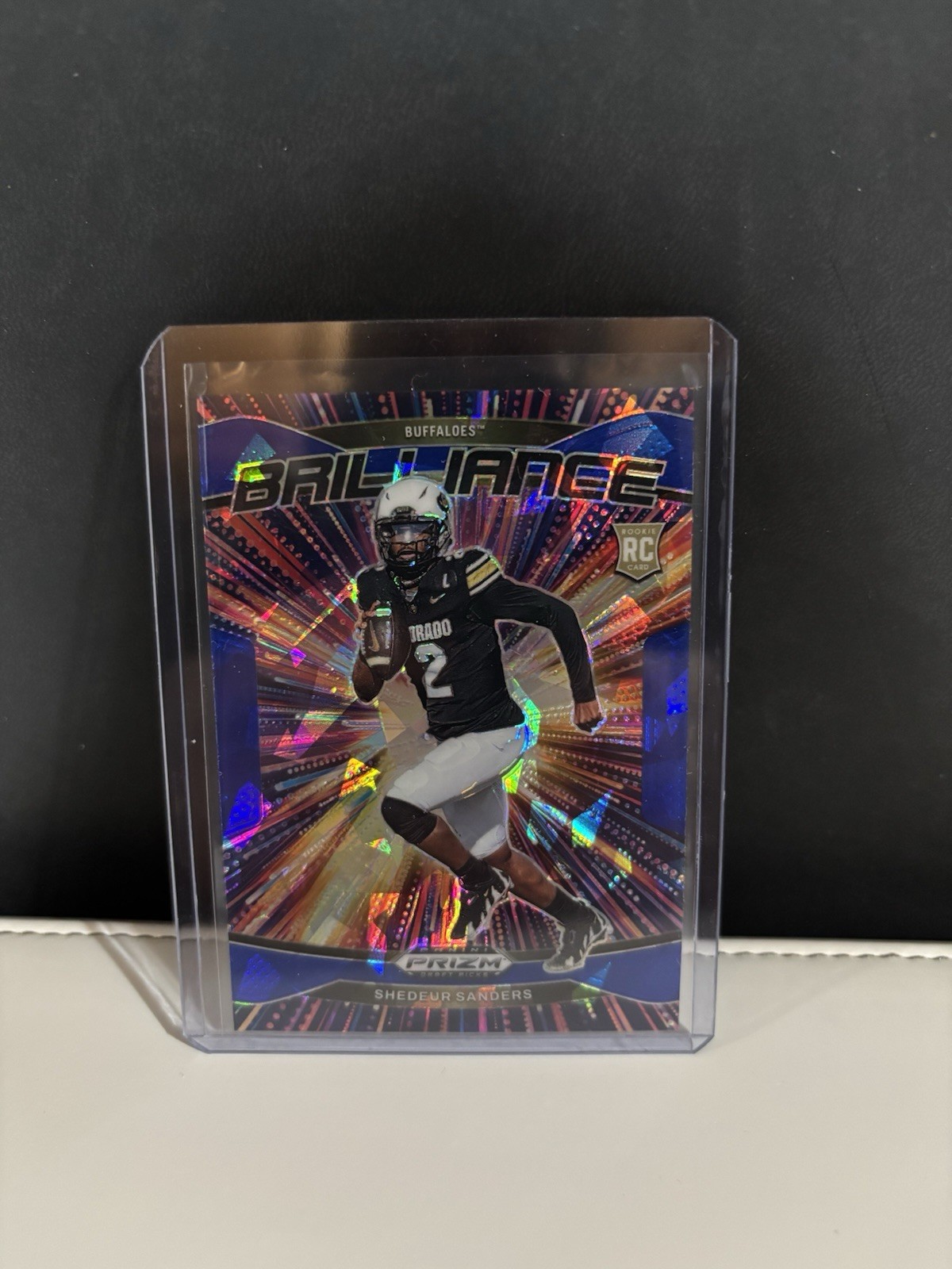 2025 Prizm Draft Picks Shedeur Sanders Brilliance Blue Cracked Ice RC 15/149