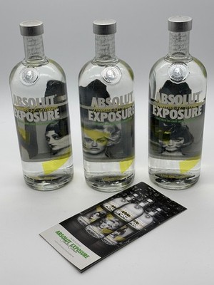 Absolut Vodka Exposure 3er-Set 1000 Ml - Neu und Versiegelt
