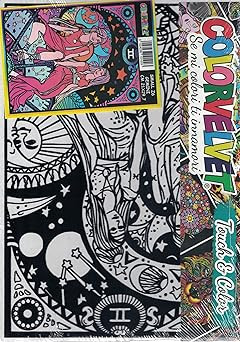 Gemelli Gemini disegno in velluto da colorare 29,7*21 Colorvelvet Con 