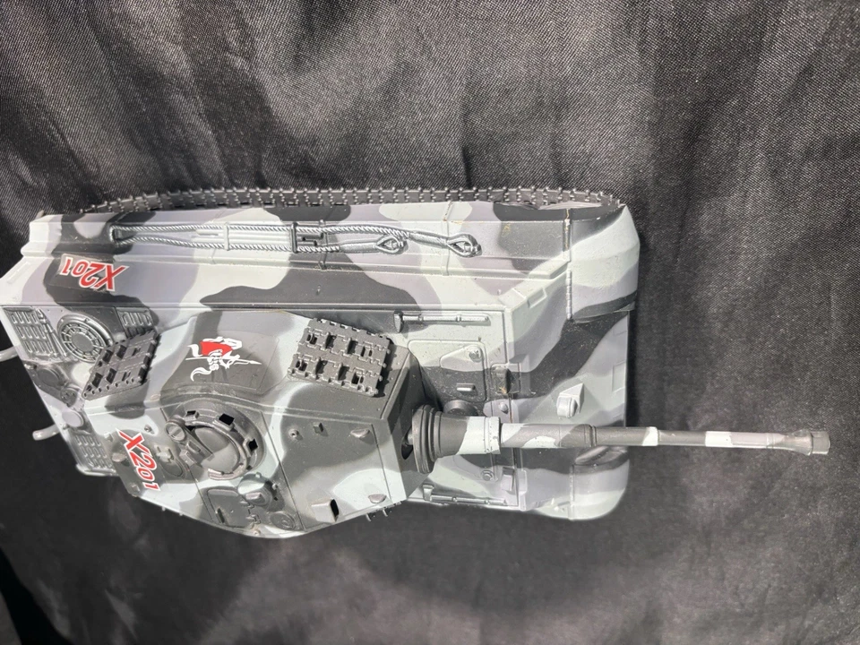 King Tiger Battery Operated Die Cast Military Tank No.60203 Gray X201   #T28 - Image 2 of 4