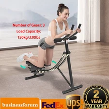 Ab Machine Coaster Abdominal Crunch Trainer for Home Gym Core Workout Equipment