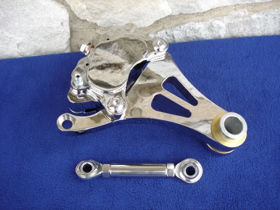 JUEGO FRENO DELANTERO Y TRASERO DERECHO ADN SPRINGER CROMADO PARA HARLEY CHOPPER Foto 2 de 4