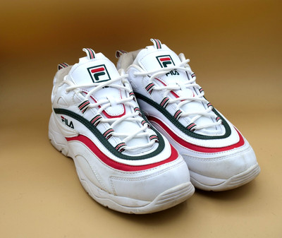 Fila Ray Tracer Shoes Mens Size 13 White Red Green Chunky Sneakers 1RM00577-124