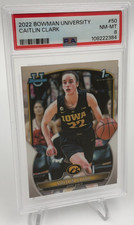 CAITLIN CLARK Trading Card 2022 Bowman UNIVERSITY #50 IOWA HAWKEYES FEVER  PSA 8