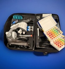 Student Microscope With Carrying Case EDU SCIENCE Binocular Viewer Ultra BNS64