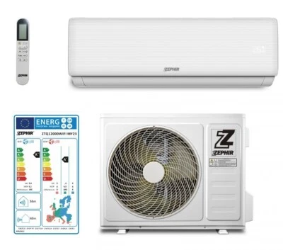 Climatizzatore Condizionatore ZEPHIR 12000 BTU A++/A+ ZTQ12000WIFI GOOGLE/ALEXA