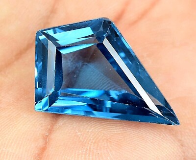 30.50 CT Natural Afghani Blue Tourmaline Certified Stunning Fancy Shape Gemstone