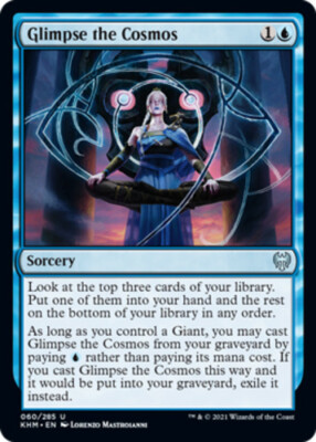 1x Glimpse the Cosmos - Foil NM-Mint, English Kaldheim MTG Magic