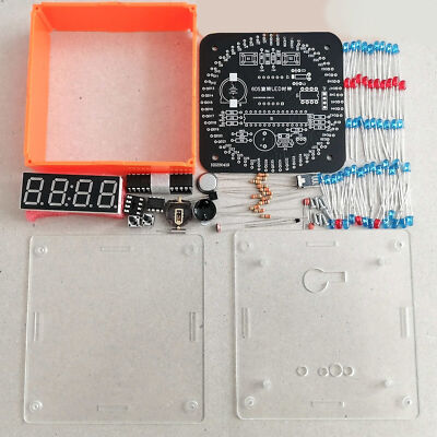 DIY Rotating LED Electronic Digital Clock Kit Learning Board DC5V DS1302 + SheH1