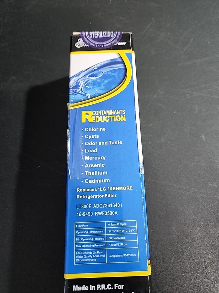 Excelpure EP LT800P Refrigerator Water Filter Fits LG & Kenmore Qty 1pc Sealed - Image 4 of 4