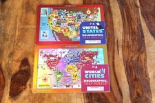 Crocodile Creek LIFT  LEARN United States World Cities HOLOGRAPHIC TRAY Puzzles