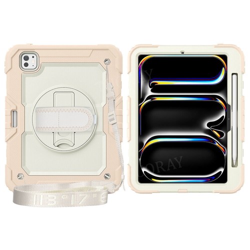 Für iPad 5/6/7/8/9/10 Gen Air 4 5 6 Pro 11 13 Hybrid Outdoor Tasche Gurt Hülle - Bild 218 von 225