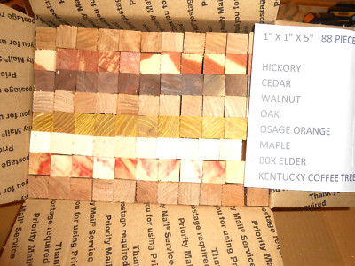 88 piece assortment of 1'' x 1'' x 5'' wood turning blocks  FREE SHIPPING