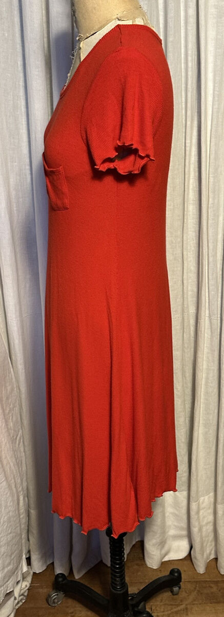 Mossimo Womens Red Ribbed Knit A-Line T-Shirt Dress Sz L Pre Mossimo Womens Red Ribbed Knit A-Line T-Shirt Dress Sz L Pre