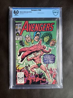 Avengers #306 (Aug 1989, Marvel) CBCS 8.0 CGC  Sub-mariner top census