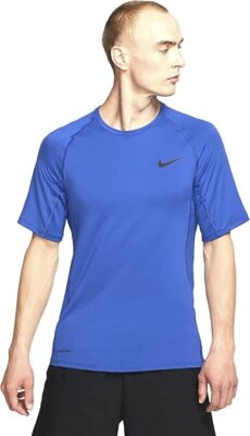 Nike Pro Short Sleeve T-Shirt Slim Blue Mens Size S, M, L BV5633-480 Dri-Fit $35