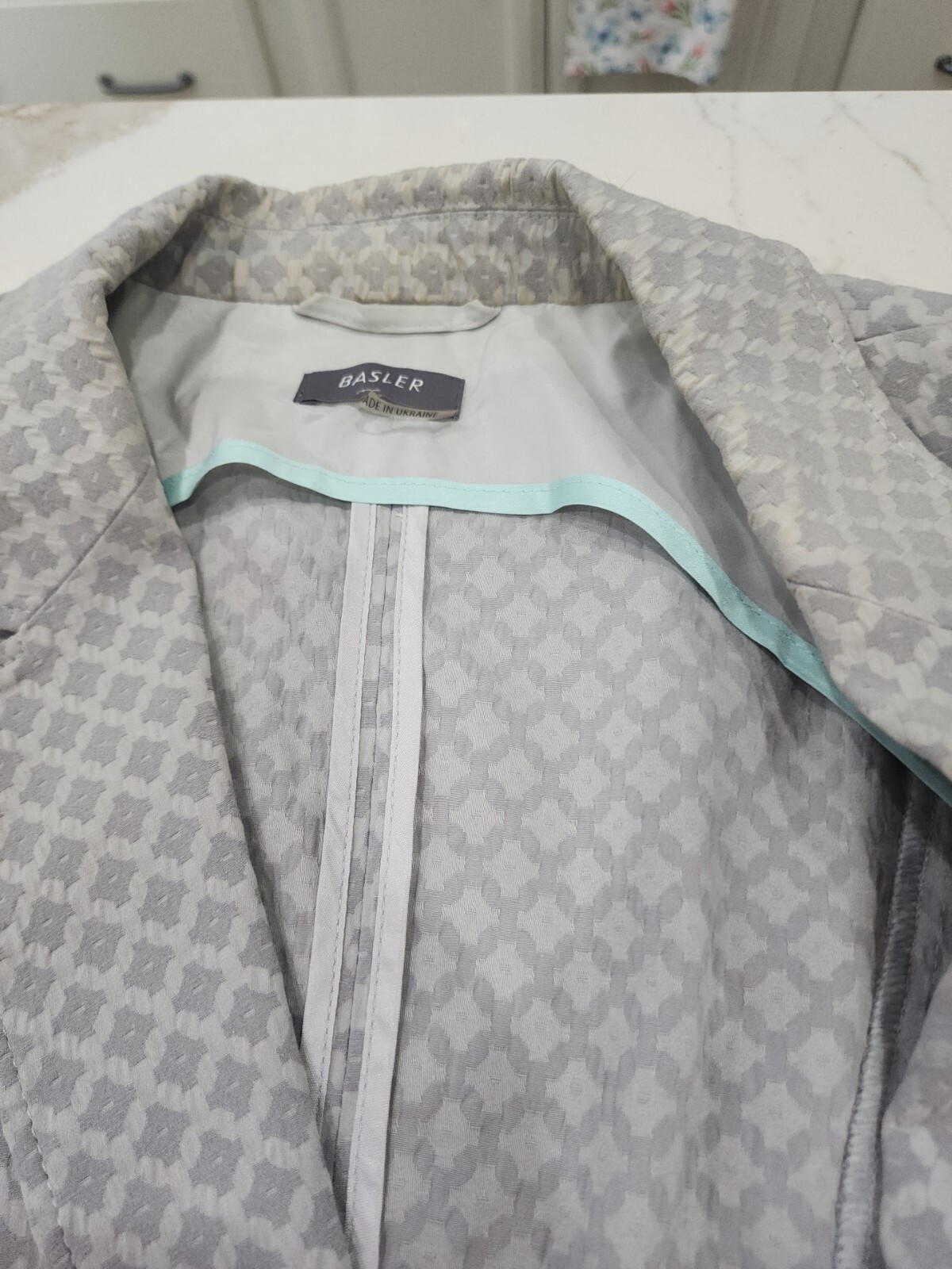 Basler Blazer Sydney Light Gray Pattern Cuffed Sl… - image 10