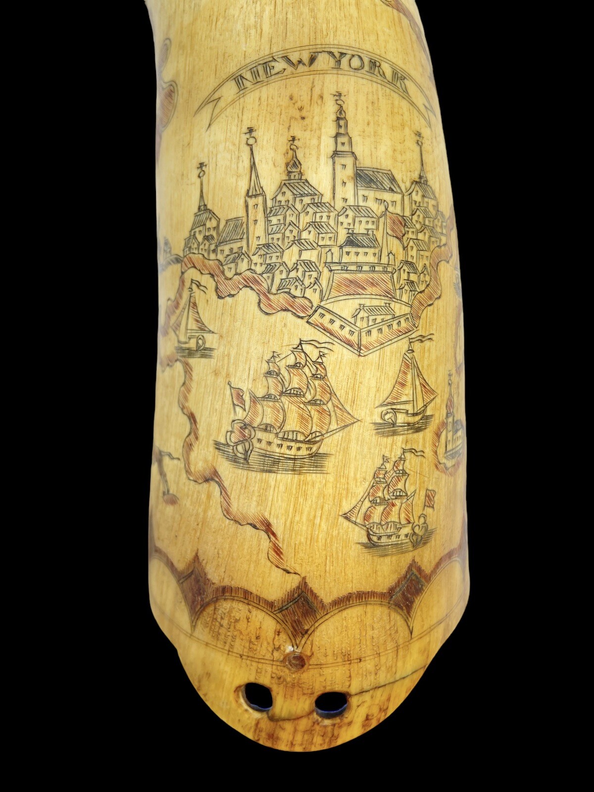 French And Indian Powder Horn eBay