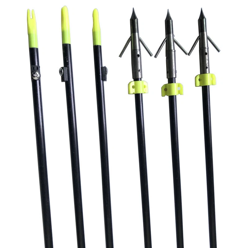 Archery Bowfishing Arrows Solid Fiberglass Safty Slide Bow Fishing Hunting - Image 2 of 4