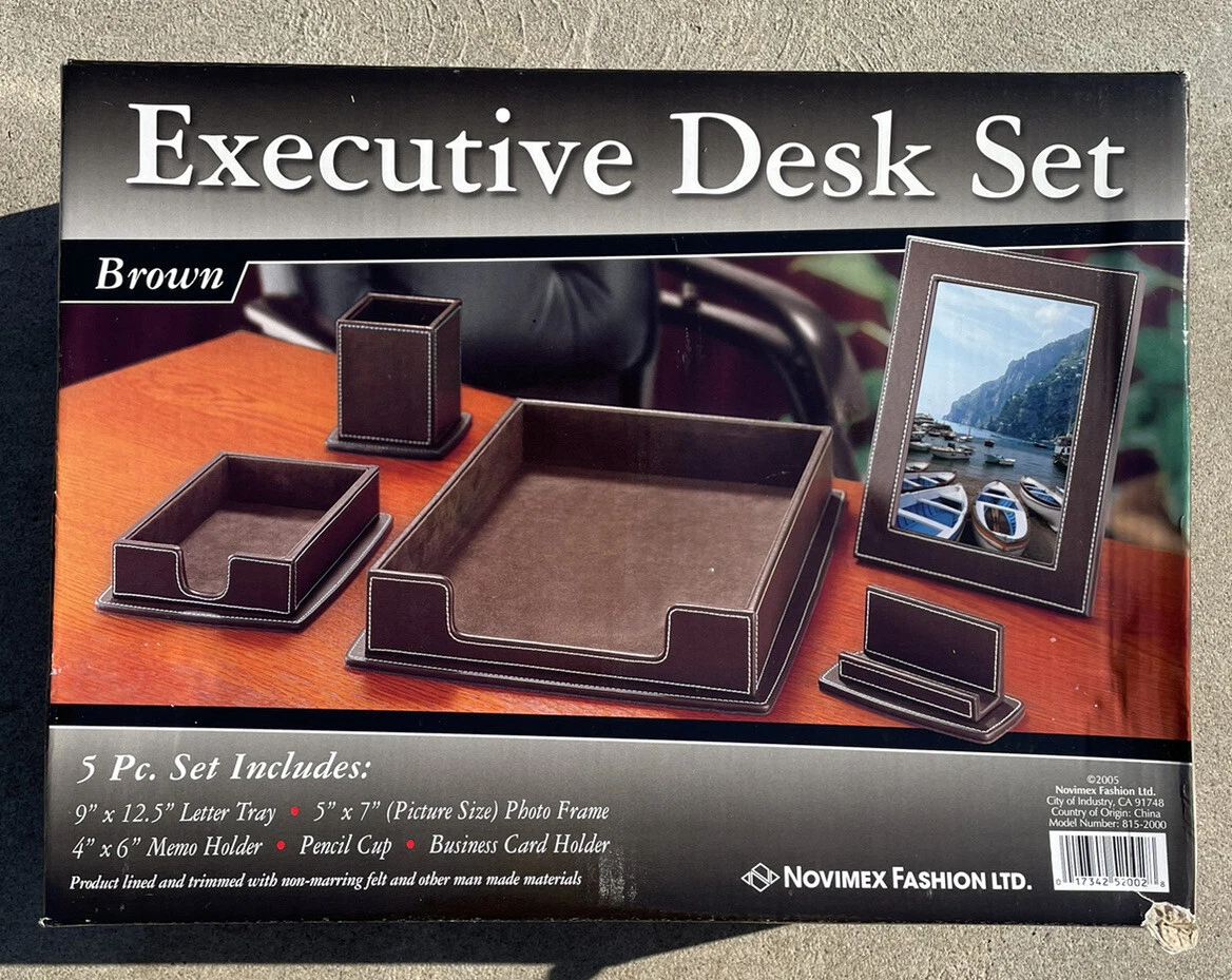 Leather Desk Set - Desk Office Accessories