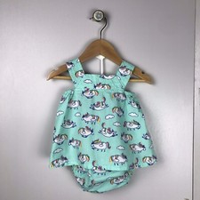 HATLEY Kids Baby Infant Girl 6-9 Month Sleeveless Rainbow Unicorn Summer Set NWT