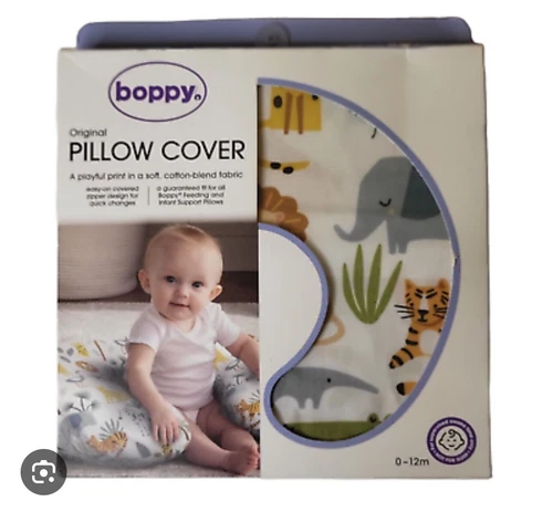 Boppy Original Nursing Pillow Cover - "Colorful Wildlife" -Elephant Tiger Lion