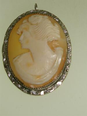 LOVELY ANTIQUE ART NOUVEAU CARVED SHELL CAMEO PIN/PENDANT! | eBay