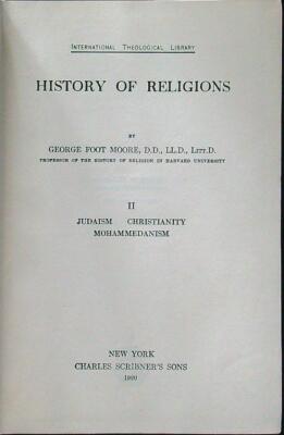 GESCHICHTE DER RELIGIONEN II AA.VV. SCRIBNER 1920