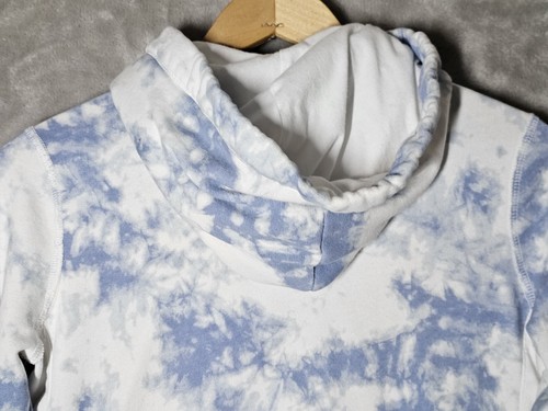 Abercrombie Kids Full Zip Hoodie 11/12 White And Blue Tie Dye Design - Picture 11 of 14
