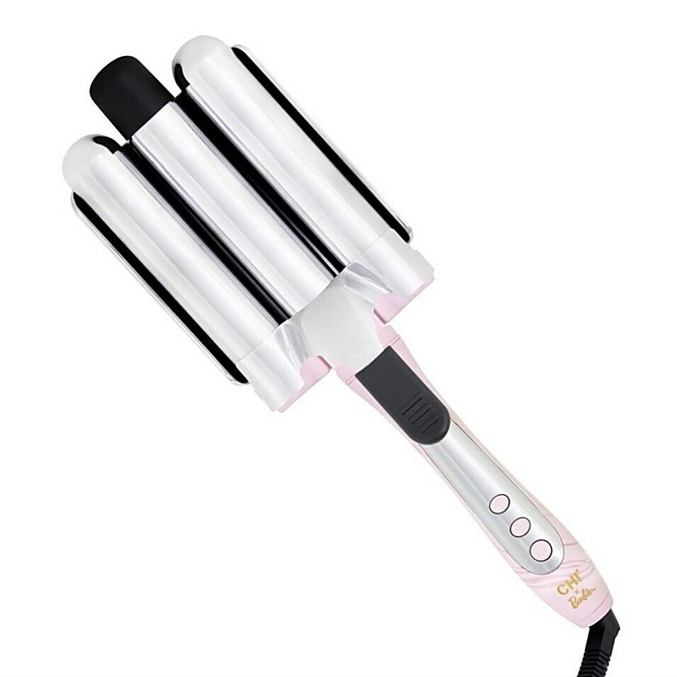 CHI x Barbie Dreamhouse 1.25 in Titanium Triple Barrel Deep CHI x Barbie Dreamhouse 1.25 in Titanium Triple Barrel Deep