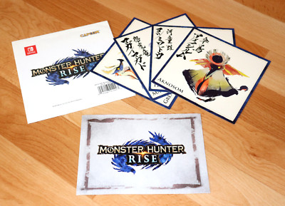 Monster Hunter Rise Capcom Nintendo Switch PS4 PS5 Rare Sticker & Art cards