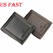 Mens Wallet Genuine Leather Credit Card Holder Bifold ID Cash Coin Purse Clutch