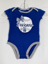 Los Angeles Dodgers MLB Blue/Gray Baby One Piece Bodysuit 18 Months