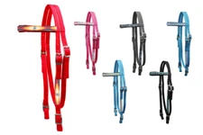 Tahoe Tack Patterned Double Layer Horse Nylon Browband Western Headstall