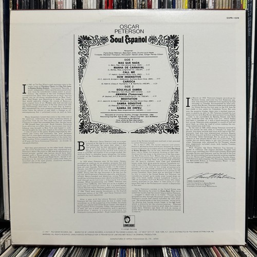 OSCAR PETERSON - SOUL ESPAÑOL (VINYL LP) 1967 / 1982!! RARE!! LIMELIGHT + OBI - Picture 4 of 6