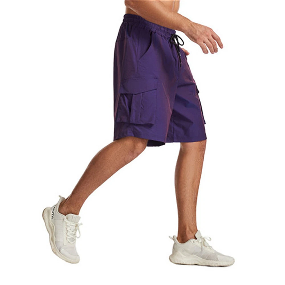 Men Cargo Shorts Sports Soft Cool Dry Casual Workout Beach Fashion Short Pants
