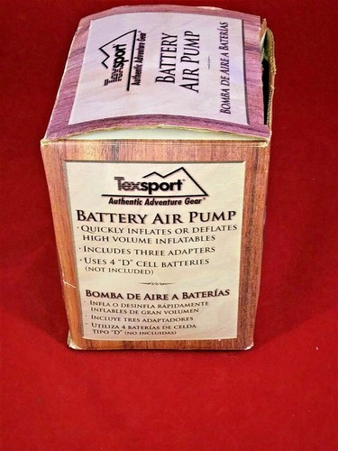 Bomba de aire a batería Texsport Adventure Gear para inflables recreativos - Imagen 3 de 9