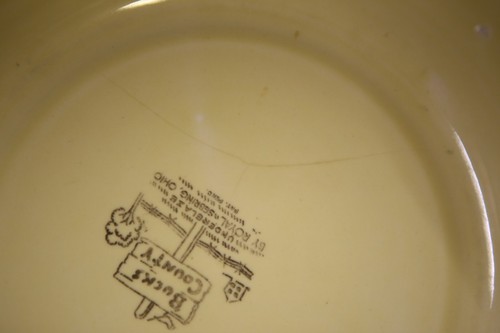 Vintage Bucks County Ceramic Serving Dinner Plate 10” Set Of 8 Yellow by Royal - 第 9/10 張圖片