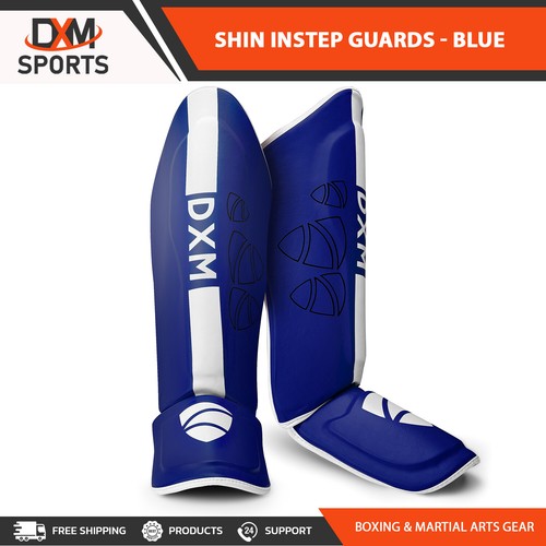 DXM SPORTS Shin Instep Guards MMA Leg Foot Pad Muay Thai Kick Boxing Training - Picture 52 of 78