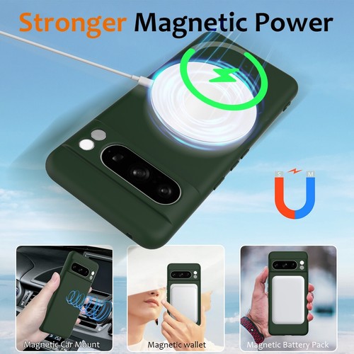 Magnetic Matte Soft Silicone Back case For Google Pixel 10 9 Pro XL 8 7 8A 9A 7A - Picture 16 of 60