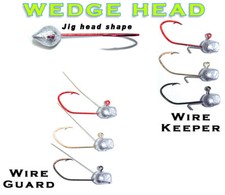 1/16 oz. Wedge Head Jig, 25ct,#4 Eagle Claw Sickle hook (Red/Gold/Black Chrome)