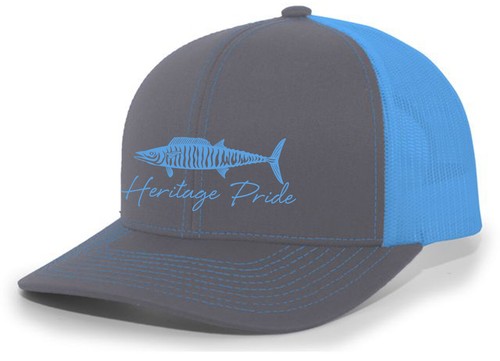 Heritage Pride Freshwater Fish Lake Fishing Silhouette Script Mens Embroidered - Bild 1 von 7