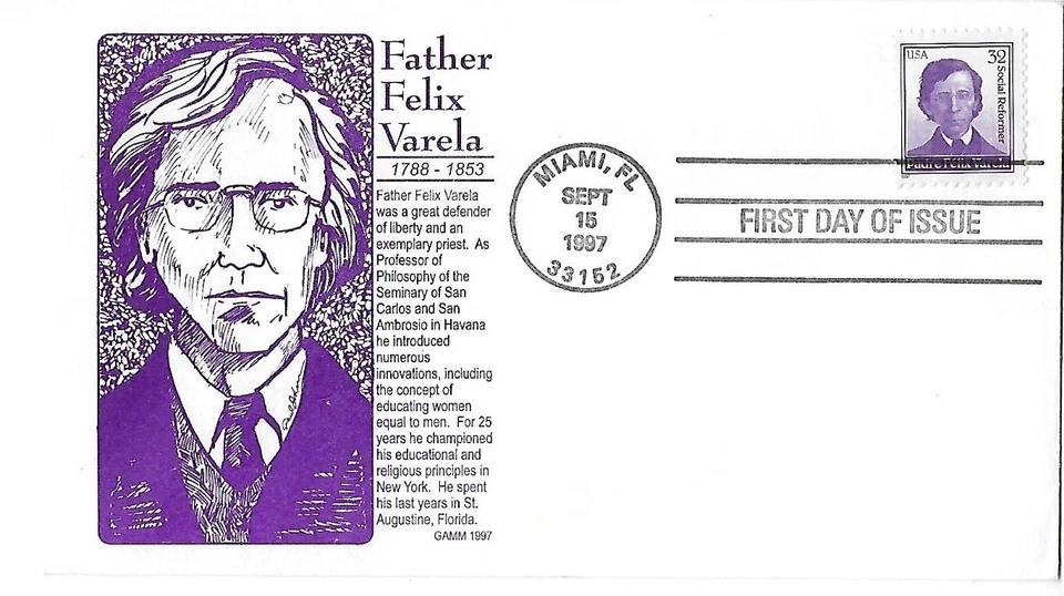 4 '97 FDCs Madonna & Child, Fthr Felix Varela, Supersonic Flight, Women in Milit - Image 2 of 4