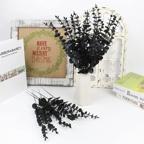 Hot 5pcs/Lot Artificial Black Eucalyptu Branch Stem Artificial Plants Home Decor - Picture 4 of 24